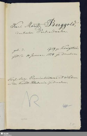 8. Berggold, Carl Moritz