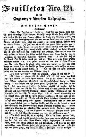 Augsburger neueste Nachrichten. Feuilleton zu den Augsburger neuesten Nachrichten. 1868