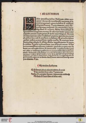 Ad Lectorem