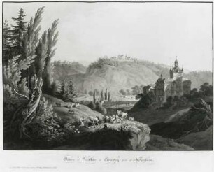 Burg Kriebstein : Täubert, Carl: Burg Kriebstein. Radierung; 380 x 465 mm. Dresden: Kupferstich-Kabinett A 1983-660