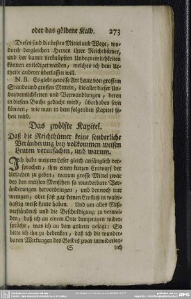 Das zwölfte Kapitel. Das die Reichthümer keine sonderliche Veränderung bey vollkommen weisen Leuten verursachen, und warum