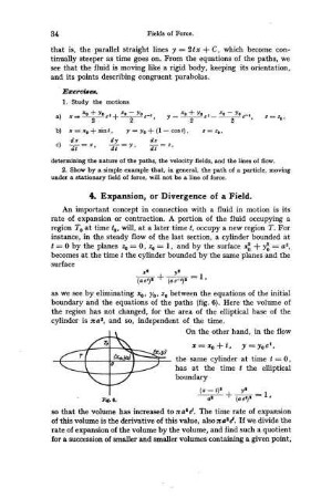 4. Expansion, or divergence of a field.