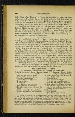 ¬(Der¬ geschäftsleitende Ausschuß des deutschen Lehrer-Vereins)