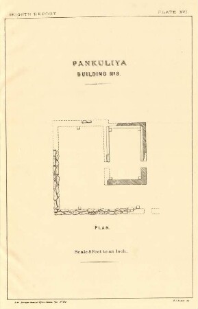 Plate XVI. Pankuliya Building No. 9. Plan.