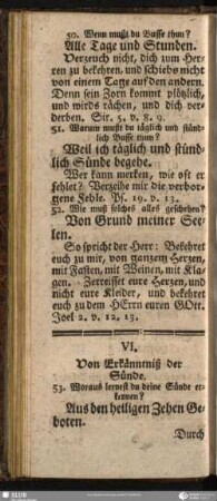 VI. Von der Erkänntniß der Sünde