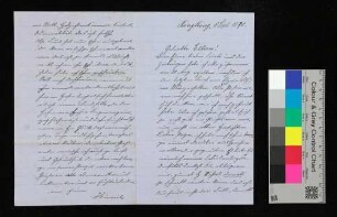 Brief von Poock an die geliebten Eltern