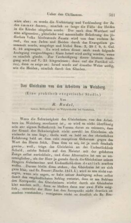 511-521 Das Gleichniss von den Arbeitern im Weinberg : (eine praktisch exegetische Studie)