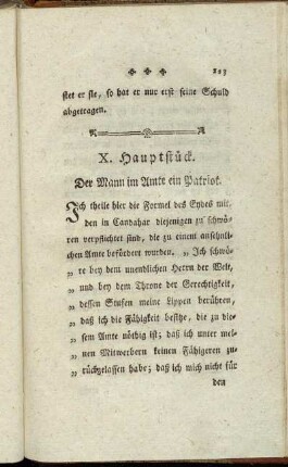 X. Hauptstück. Der Mann im Amte ein Patriot.