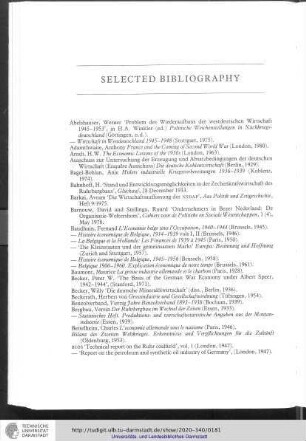 Selected Bibliography