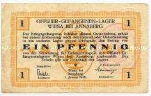Offiziersgefangenenlager Wiesa bei Annaberg, 1 Pfennig