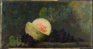 Melone mit blauen Trauben