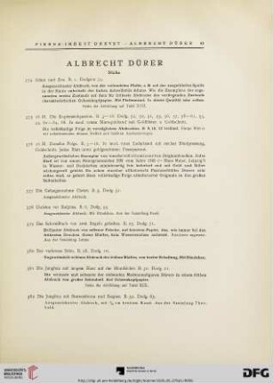 Albrecht Dürer (Nr. 374-799)