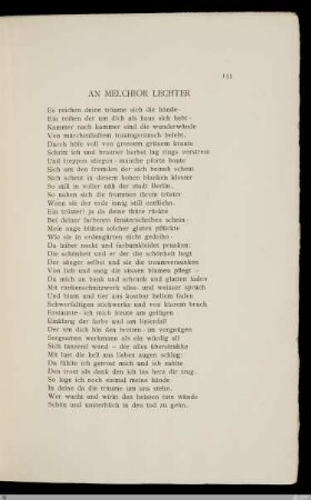 An Melchior Lechter