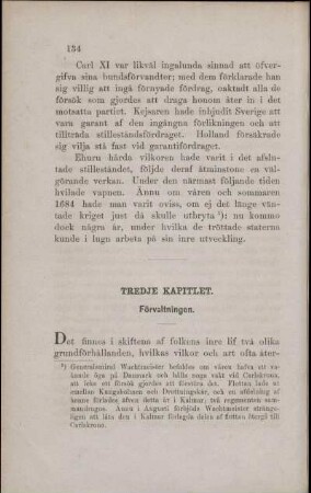 Tredje Kapitlet. Förvaltningen.