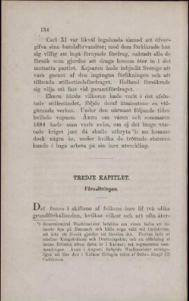Tredje Kapitlet. Förvaltningen.