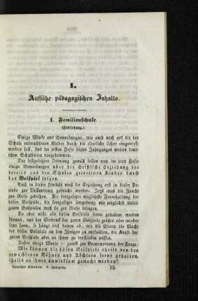 Familienschule : (Fortsetzung)