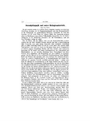 Sexualpädagogik und erster Biologieunterricht
