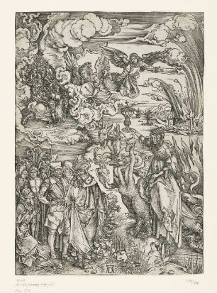 Babylonisches Weib, Blatt 13 aus: Albrecht Dürer, Die heimlich offenbarung iohannis, Nürnberg 1498