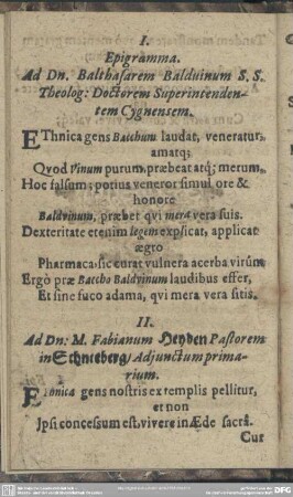 II. Ad Dn. Fabianum Heyden