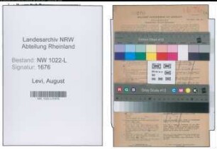 Entnazifizierung August Levi , geb. 23.07.1892 (Riemendreher)