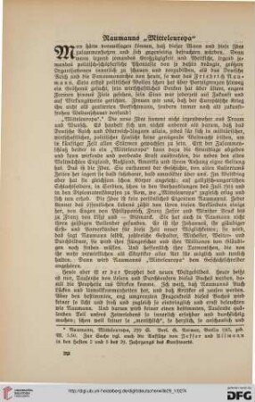 29: Naumanns "Mitteleuropa"