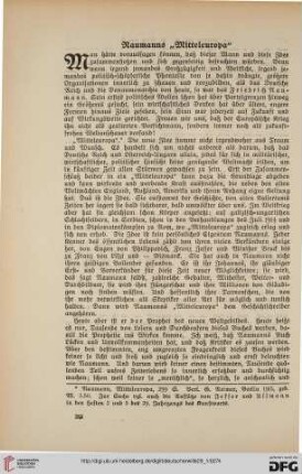 29: Naumanns "Mitteleuropa"