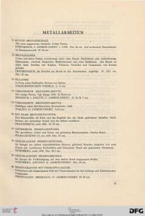 Metallarbeiten (Nr. 71-90)