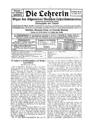 Die Lehrerin an Fortbildungsschulen und Mädchen-Handelsschulen