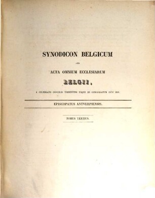Nova et absoluta collectio synodorum episcopatus Antverpiensis