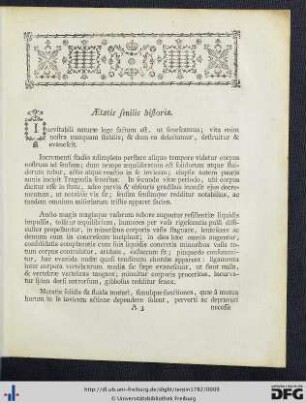 Causas Praematuri Senii Et Mortis.
