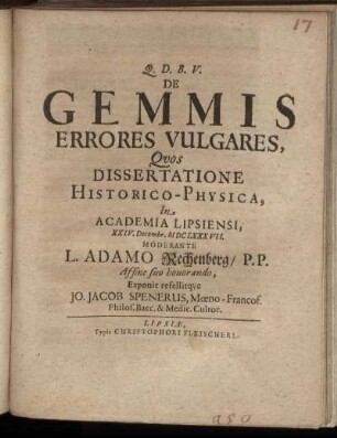 De Gemmis Errores Vulgares