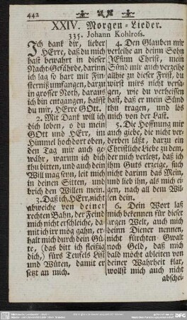 XXIV. Morgen-Lieder