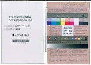 Entnazifizierung Karl Muehlhoff , geb. 27.07.1887 (Zimmermann)