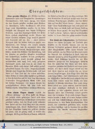 Tiergeschichten.