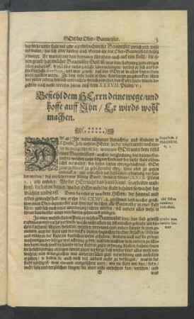 [...] leichen-spruch erwehlet/ ...] auß dem XXXVII. Psalm/ v. 5.