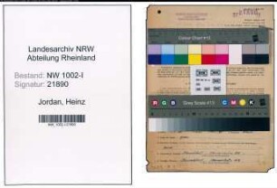Entnazifizierung Heinz Jordan, geb. 03.09.1909 (Ingenieur)