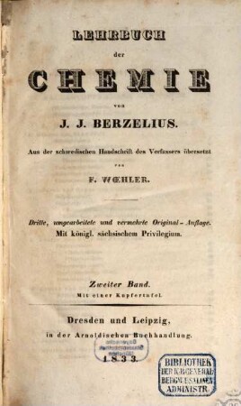 Lehrbuch der Chemie, 2. Band