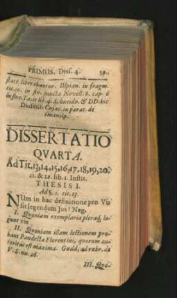 Dissertatio Quarta.