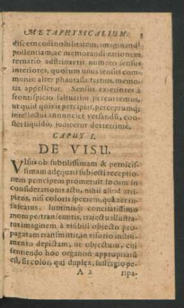 Caput I. De Visu.