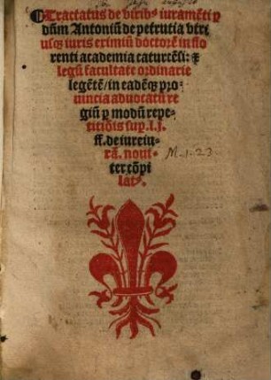 Tractatus de viribus iurame[n]ti