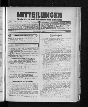 Jahrgang 1930, Hamburg, den 1. Juni, Nummer 22