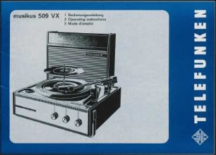 Bedienungsanleitung: Bedienungsanleitung für musikus 509 VX