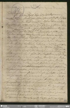 Eigenh. Briefkonzept von August Wilhelm von Schlegel an August Wilhelm von Schlegel, o.O., ohne Datumsangabe