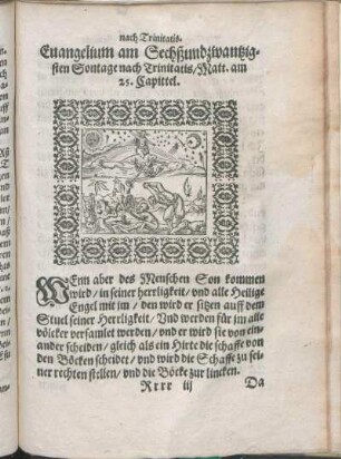 Euangelium am Sechßundzwantzigsten Sontage nach Trinitatis/ Matt. am 25. Capittel.