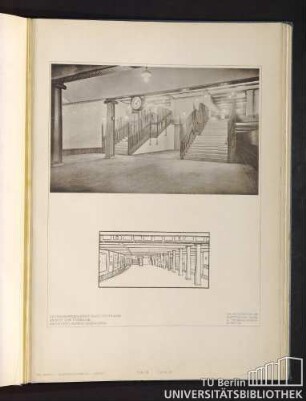 Teil VI. Tafel 49. Untergrundbahnhof Klosterstrasse: Treppe zum Vorraum. Architekt: Alfred Grenander.