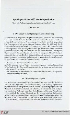 Sprachgeschichte trifft Medizingeschichte