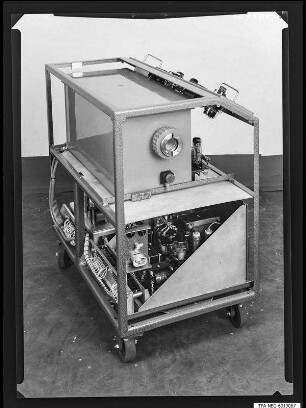 Hochspannungsanlage 60 KV HA1, Rückansicht offen, Foto 1960