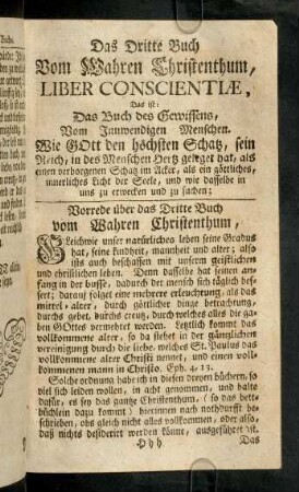 849-976, Das Dritte Buch Vom Wahren Christenthum, Liber Conscientiae