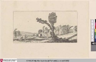 [Landschaft mit Jägern und Heuwagen; Landscape with Hunters and Hay-Carts]