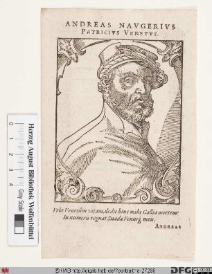 Bildnis Andrea Navagero (lat. Andreas Naugerius)